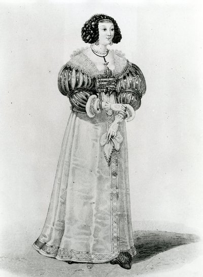 Marie-Louise Motier de La Fayette (1615-65) by French School